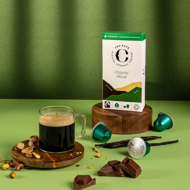 CRU KAFE 英國原裝有機咖啡膠囊-低咖啡因 10入(Nespresso適用) - Decaf