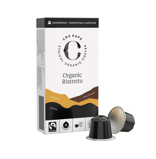 CRU KAFE 英國原裝有機咖啡膠囊-Ristretto 10入(Nespresso適用)