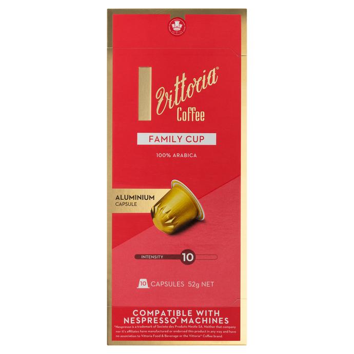 Vittoria Coffee Family Cup 澳洲精品維多利亞咖啡膠囊10入 (Nespresso適用)